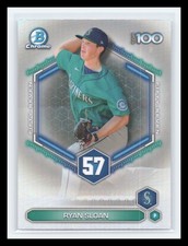 2026 Bowman Ryan Sloan #BTP-57 Bowman Chrome Scouts' Top 100 Seattle Mariners