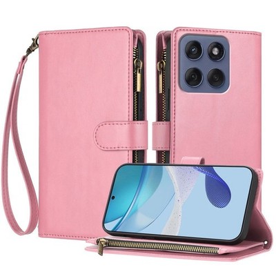 Zipper Leather Wallet Phone Case For Honor 600 500 400 300 200 X8 X9 Magic 6 7