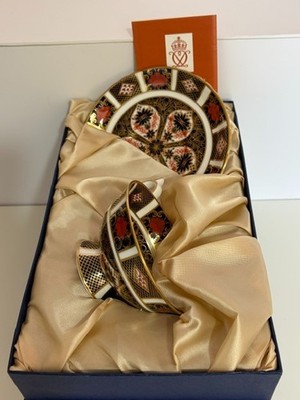 Royal Crown Derby Old Imari 1128 Elizabeth Teetasse & Untertasse Set Neu OVP