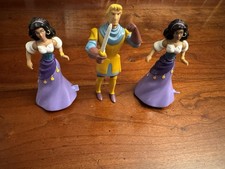 Set Of 3 Hunchback Of Notre Dame 1996 Burger King Figurines Esmerelda Phoebus