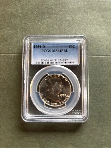 1954D Franklin Half Dollar PCGS MS 64 FBL