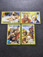 TIMBRE VANUATU NOËL SCÈNE DE NATIVITÉ N°662/665 NEUF ** MNH 1982