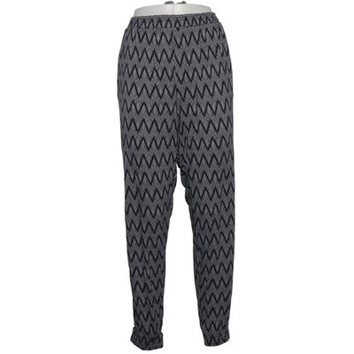 H&M Basic, Hose, Größe: XL, Weiß/Blau, Viskose, Chevron, Damen #9MD