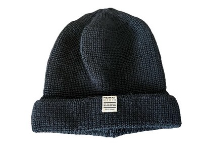 Heimat Made in Germany 100% Wool Knit Black Cap Beanie Watch New
