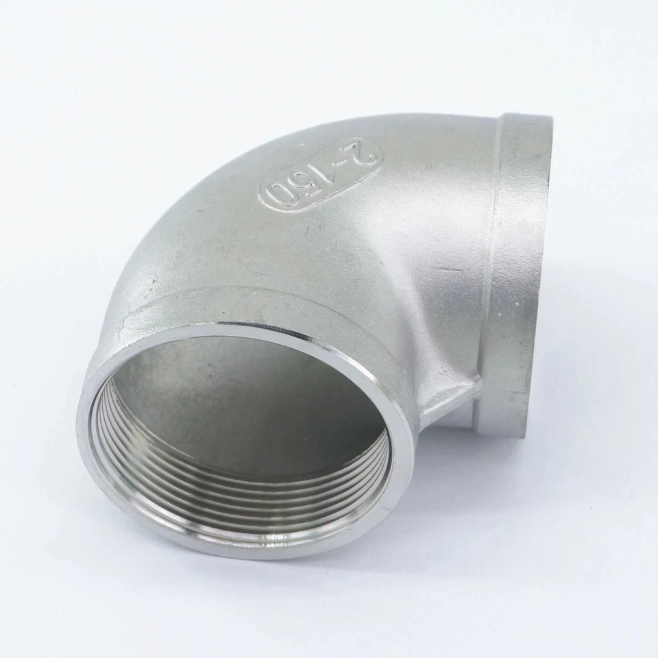1 Pcs, 21/2" 150 Female NPT 90° Elbow Cast 304 Stainless Steel Pipe Fitting - Image 2 of 4