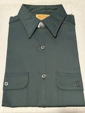 VINTAGE Big Yank Shirt Men Small Green Button Up WorkWear 70s Magic Twill Union