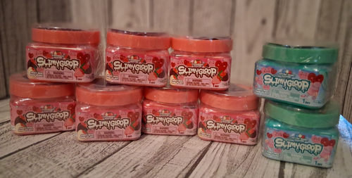 9 SlimyGloop Sensory Textured Scented Slime Strawberry & Cotton Candy scented