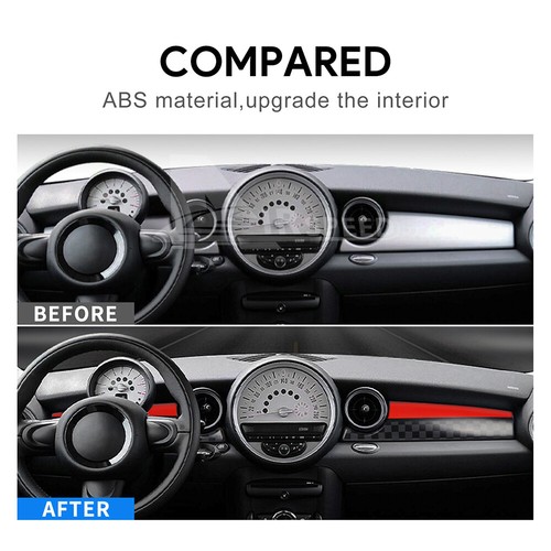 For Mini Cooper R55 R56 R57 2009-2013 Dashboard Panel Decorative Cover Trim JCW - Foto 2 di 6