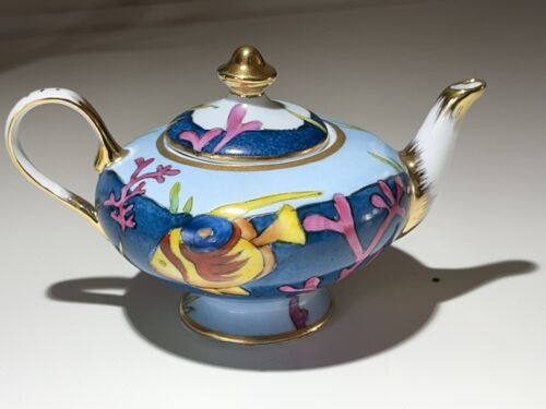 The Regal Porcelein Trinket China TeaPot P206F Ceramic in Box USED - Foto 1 di 10