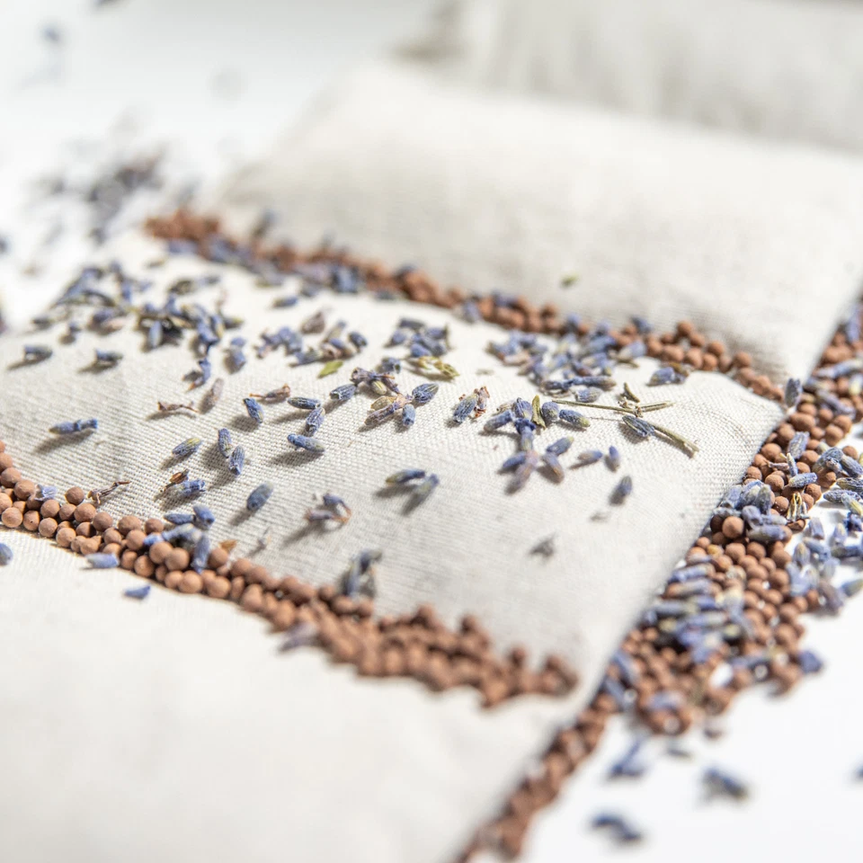 Microwave Heating Pad - Heated Neck Wrap - Clay Beads & Lavender for Moist Heat - Image 2 of 4