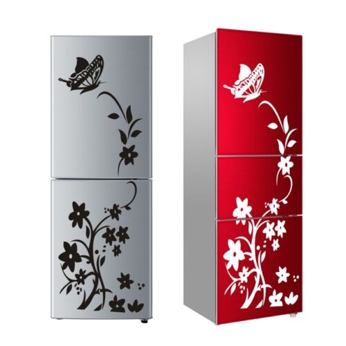 Butterfly Flower Wall Stickers Creative Refrigerator cupboard Kitchen decor Deca - Picture 1 of 16