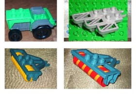 Lego Duplo Farm Tractor Tractor Plough Silver Harrow Ville Tractor Fun Roller