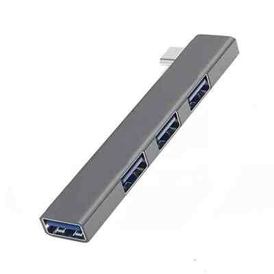 USB C HUB 3.0 4 Port 90 Grad Winkel Tablet Handy Adapter Verteiler Laptop PC