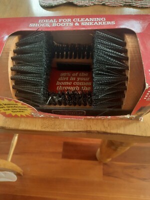 Original Scrusher H-1 Shoe Boot Sneaker Cleaner Brush Black Finish Maple Trim