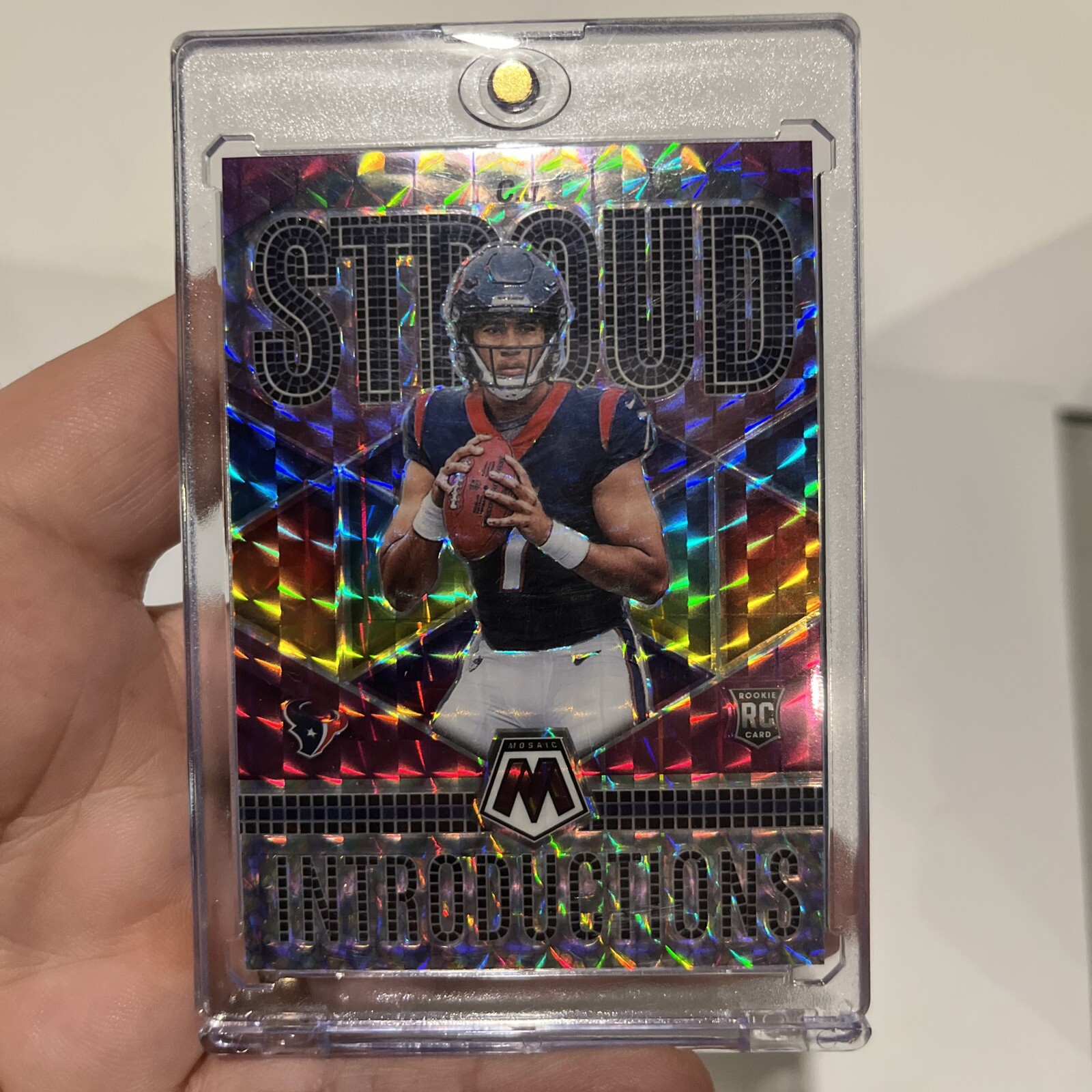 2023 Panini Mosaic Football Cj Stroud Rc Purple Introductions 46/49