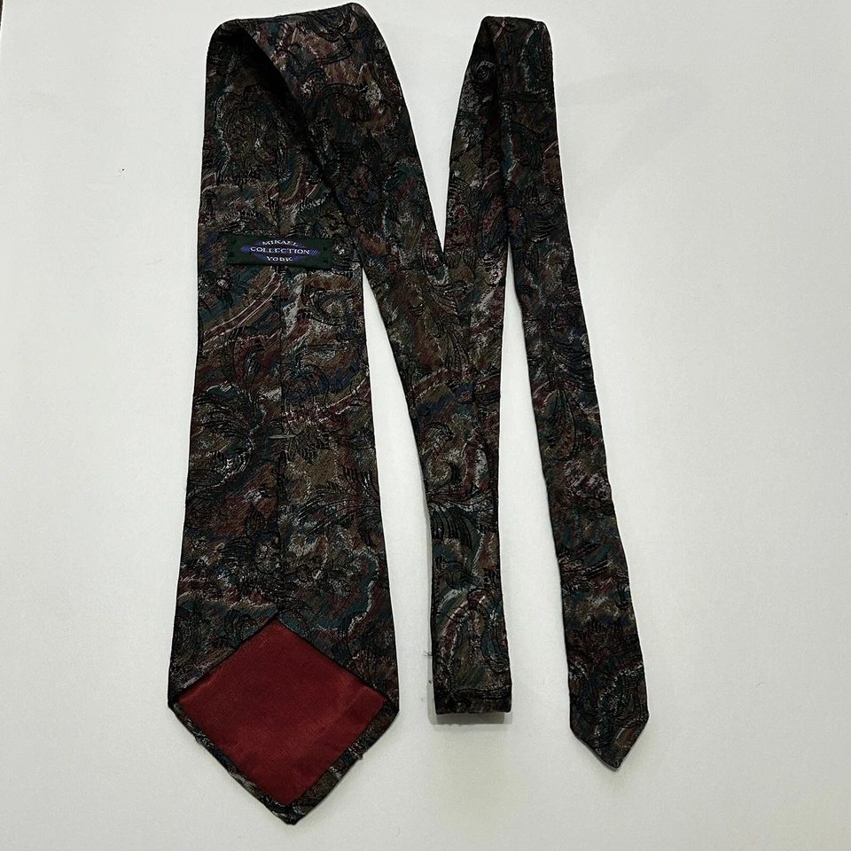 Галстук мужской абстрактный разноцветный Mikael York Collection - Изображение 3 из 4