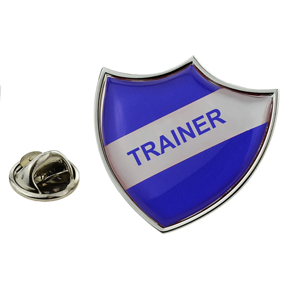 TRAINER Distintivo risvolto scuola retrò blu