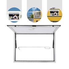 Food Truck Service Awning Concession Stand Serving Window W/ Hooks 45"L x 33"W