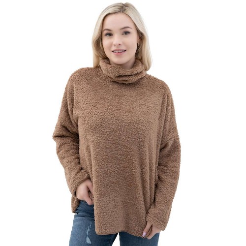 Winter Women's Turtleneck Oversized Sweaters Pullover Sweater Knit Tops Warm New - Picture 6 of 7