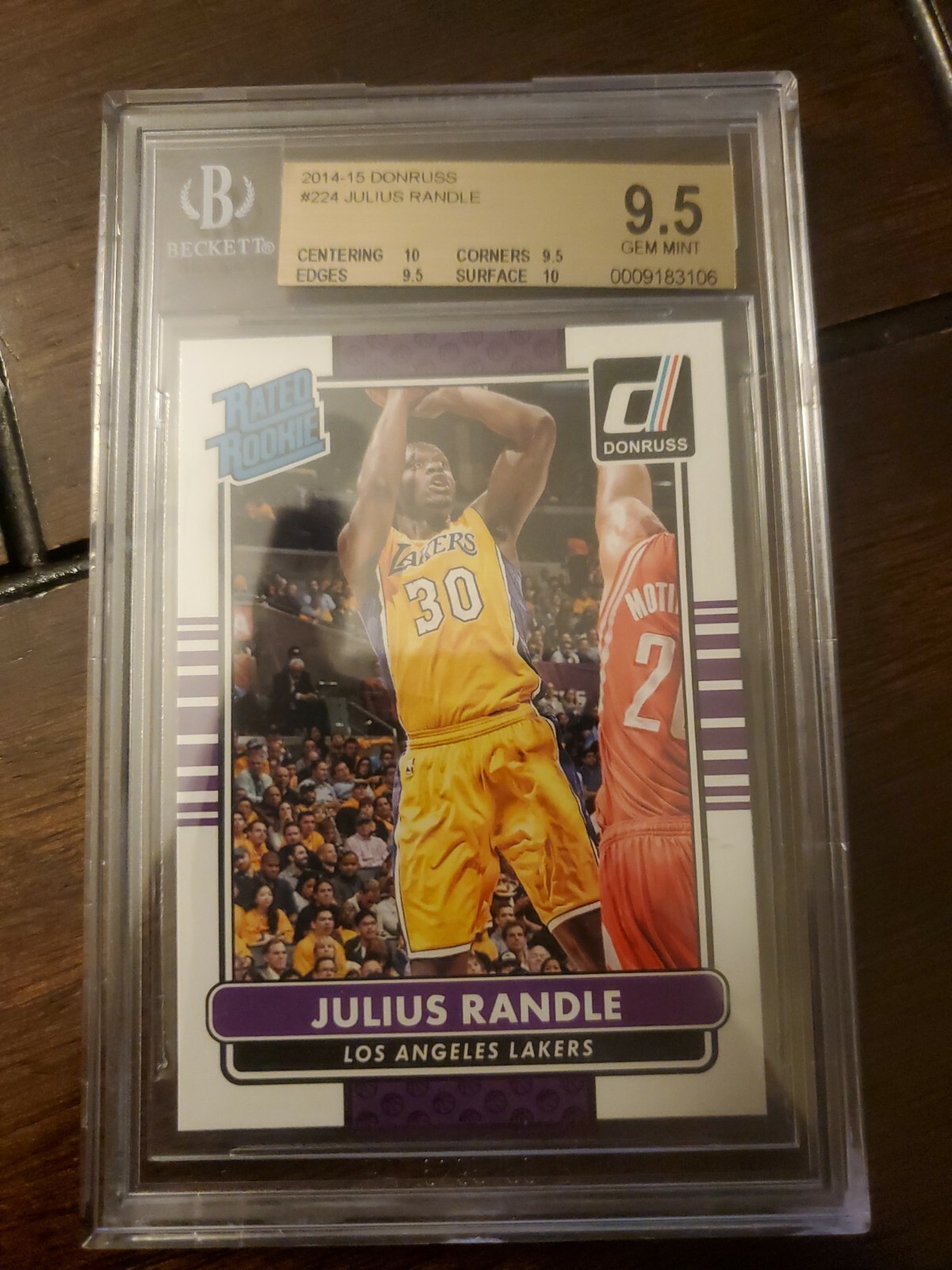 Julius Randle 2014-15 Donruss Rated Rookie Lakers Knicks Rookie RC #224 BGS 9.5