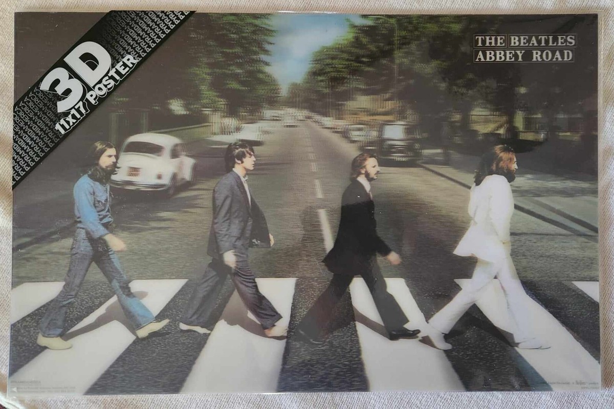 ビートルズアビー・ロード3Dプラ板大型ポスター