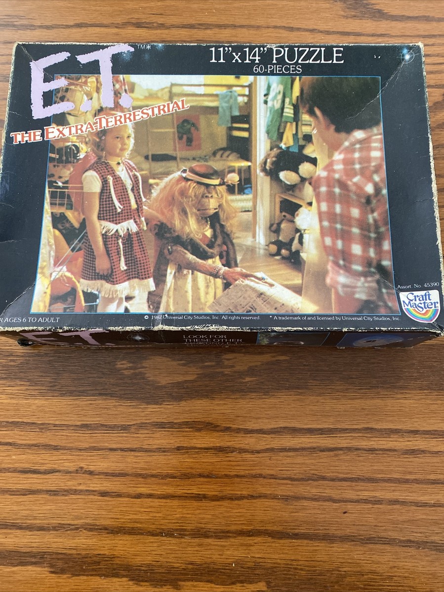 Vintage 1982 E T The Extra Terrestrial Puzzle Complete 11x14 Movie