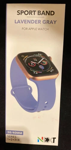 NEXT - Sport Band Watch Strap for Apple Watch® 38mm and 40mm - Lavender Gray - Picture 2 of 6