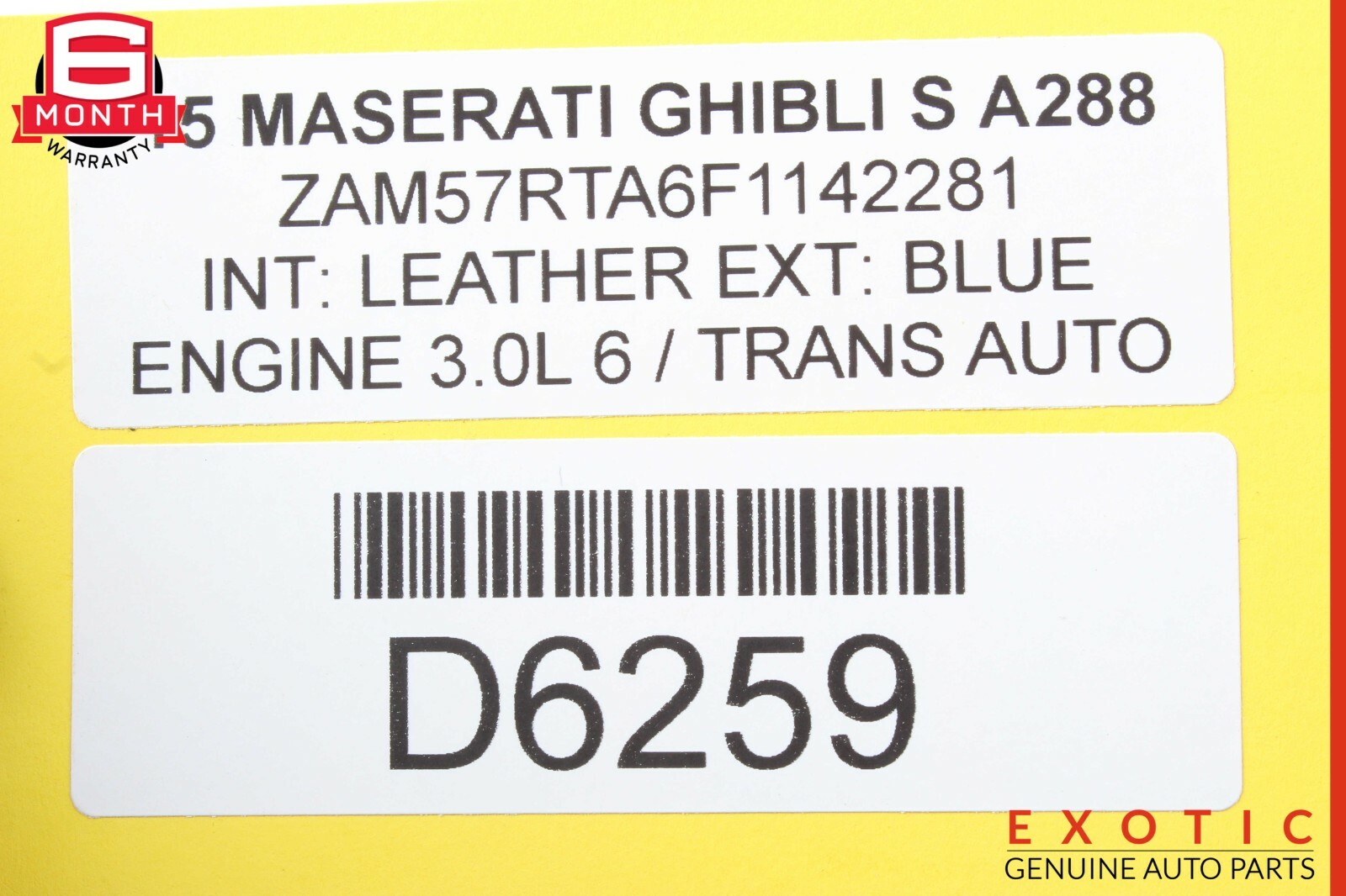 14-17 Maserati Ghibli S Front Right Passenger Side Complete Seat Cushion OEM
