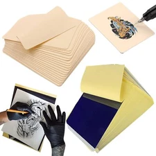 20pc Combo Kit 15PCS Tattoo Transfer Trace Paper & 5 Tattoo Practice Fake Skin