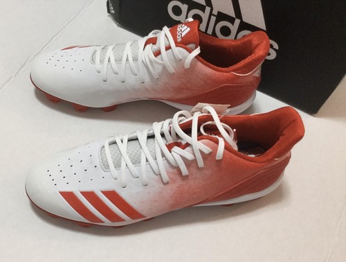 adidas Men's Icon 4 MD Baseball Cleats Size 13 White with Red New in Box - Picture 4 of 8
