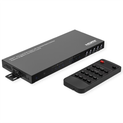 HDMI Matrix Switch, 4x2 QUAD Multi-Viewer, nahtlose Umschaltung