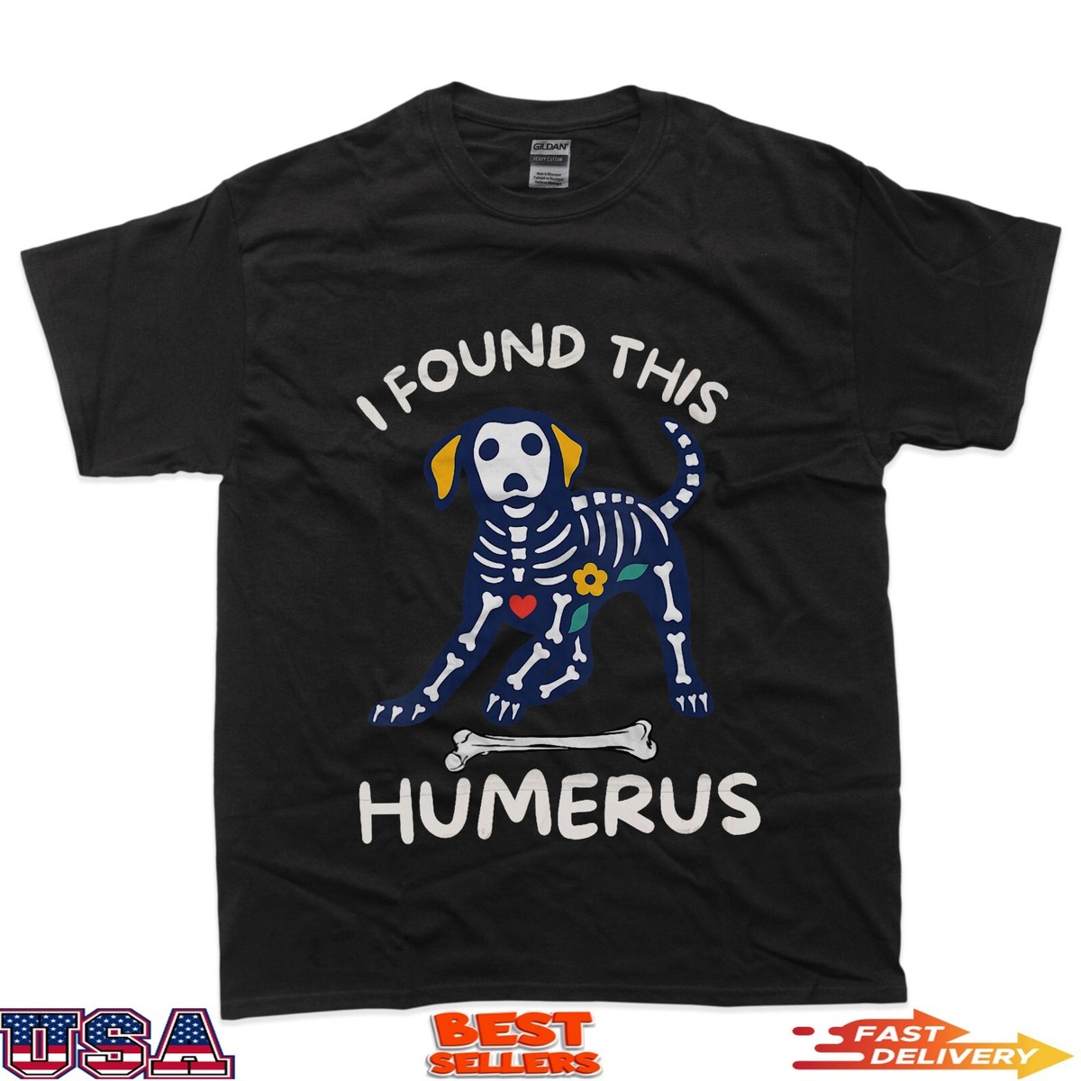 I Found This Humerus Halloween Cinco de mayo Ghost Dog Funny T-Shirt