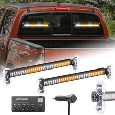 LED Traffic Advisor Emergency Strobe Warning Hazard Windshield Light Amber/White