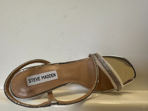 STEVE MADDEN Ratify Embellished Silver Sandals UK 5 US 7.5 EU 38 REF M513# - Picture 4 of 5