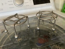 Ridge Road Decor 2 Pc Stainless Steel Candle Holder Set