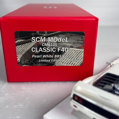 1/43 SCM Model Classic Ferrari F40 Pearl White BBS Ver Ltd