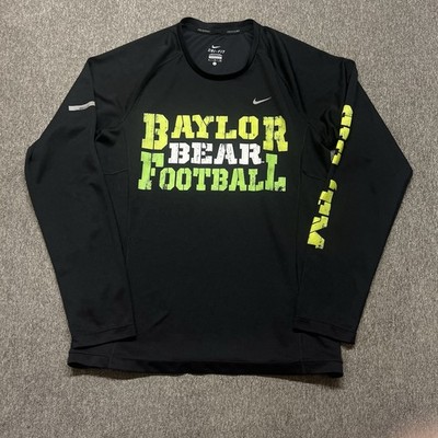 Baylor Bears NIKE MILLER RUNNING BLACK T-SHIRT LONG SLEEVE S STYLE #519700-010