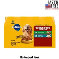 Pedigree Choice Cuts In Gravy Wet Dog Food Chicken  Rice, 13.2 oz Cans 24 pack