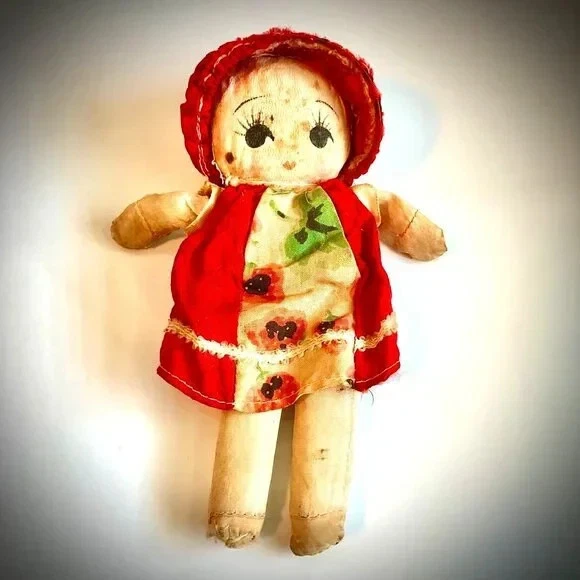 红色古董原创古董日本娃娃| eBay