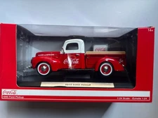 Motor City Classic Coca Cola 1940 Ford Pickup - 1:24 Diecast - With Cooler- New