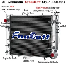 2 Row Aluminum Radiator for 1990-2011 Toyota Forklift L6 4.3L Engine