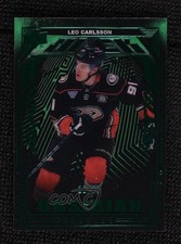 2023-24 SPx UD Black Obsidian Rookies Emerald 11/30 Leo Carlsson #OR-1 1da6