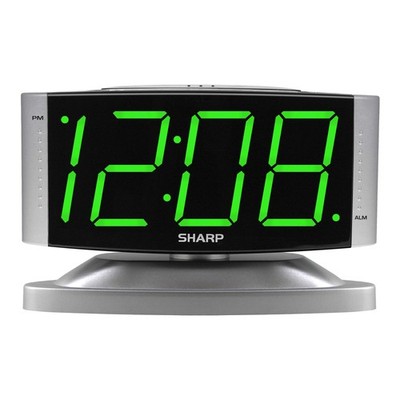 Sharp Home LED Digital Alarm Clock   Swivel Base - Outlet Powered, Simple Ope...