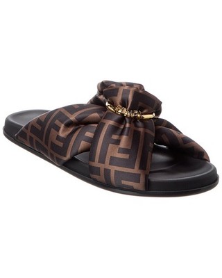 Fendi Feel Ff Satin Sandal Women's