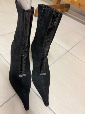 Baldan Stiefelette mit Pfennigabsatz schwarz sehr guter Zustand Gr. 35,5