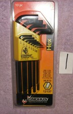 BONDHUS HEX ALLEN WRENCHES SET OF 13 PC 12137 LIFETIME WARRANTY MADE IN USA 1