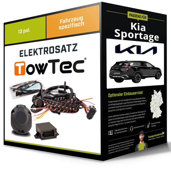 Elektrosatz 13-Pol Spezifisch für Kia Sportage 07.2021-05.2025 NEU Towtec-image