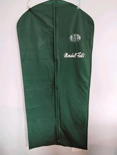 Antique Vintage Marshall Field's Green Garment Bag Full Zipper with Window 53X23