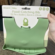 Upward Silicone Baby Food Catching Bib NEW With Tags