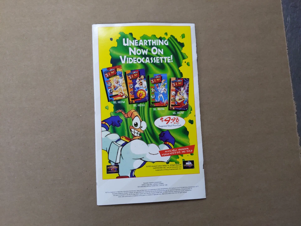 Earthworm Jim 2 Sega Saturn Disco y Estuche Manual Vacío Foto 4 de 4